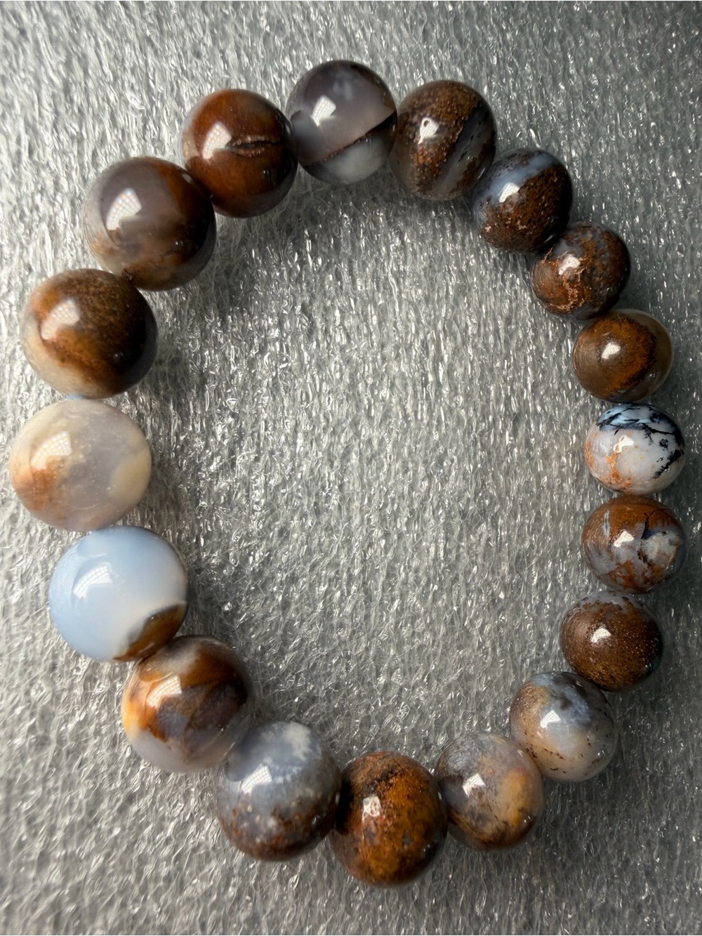 11MM Beautiful Turkish Blue Chalcedony Natural Crystal Bracelet